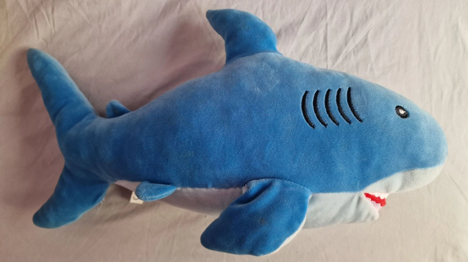Pelúcia de tubarão azul grande de 45 cm – photo 2